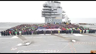 HAPPY FOURTH OF JULY!  The crew of USS Gerald R. Ford sends Independence Day shout-out