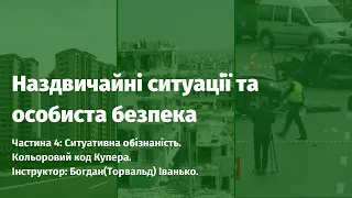 Надзвичайні ситуації та особиста безпека. Частина 4: Ситуативна обізнаність, кольоровий код Купера