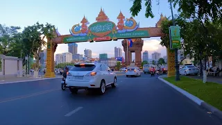 2022 Evening Driving tour Visit Phnom Penh city Of Cambodia