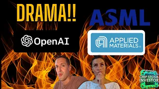 Does Applied Materials (AMAT) Legal Issues Mean ASML Is Next? And OpenAI Business Model Drama