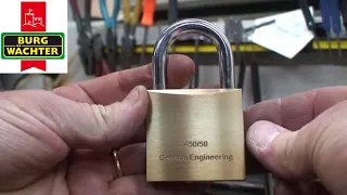 (3) Burg Wächter Boccia 450/50 Dimple Padlock Raked