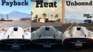 Koenigsegg Regera - Engine sound differences in NFS games | Unbound, Heat & Payback | Regera