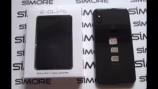 iPhone X Dual SIM - Use 2 or 3 numbers active at the same time on iPhone X - SIMore E-Clips Box