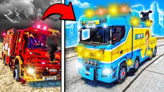 Converting ABANDONED Fire Truck to NEW Tow Truck in GTA 5!