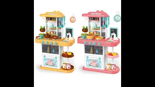 kitchen playset with running water to play sink, realistic light and sound