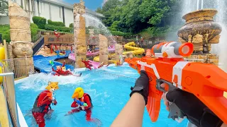Nerf War | Water Park & SPA Battle 24 (Nerf First Person Shooter)