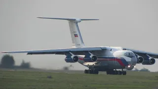 Ил-76МД RF-76829 Взлёт Аэропорт Курск-Восточный
