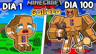 🍪Sobreviví 100 DÍAS siendo una GALLETA en Minecraft HARDCORE!