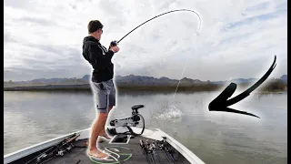 Fishing a HIDDEN Micro Lake In The DESERT -- (Big Send Part 1)