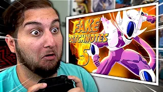 THESE BRAND NEW FIGHTERZ PATCH NOTES ARE INSANE!! | Kaggy Reacts to DBFZ: FAKE PATCH NOTES 5