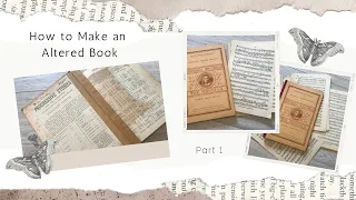 Making a Woodland Themed Altered Book Part 1 - Preparing the Book