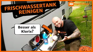 Wassertank im Wohnwagen / Wohnmobil reinigen, desinfizieren & entkalken - So machen wir das 👍🏼