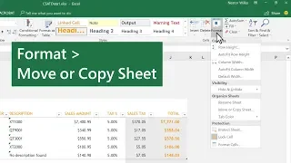 Move or copy worksheets in Microsoft Excel