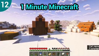 Leaving the village (ep.12) - 1 Minute Minecraft