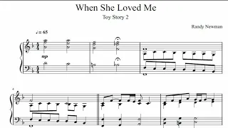 when she loved me piano sheet music / Cuando alguien me amaba partitura en piano