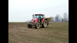 jarní přihnojování řepky 2021 / zetor forterra 135, amazone ZA-V 1700 control