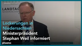 Stephan Weil zu Lockerungsmaßnahmen in Niedersachsen am 04.05.21