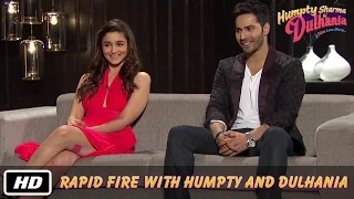 Rapid Fire with Humpty and Dulhania - Karan Johar, Varun Dhawan, Alia Bhatt