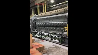 #awesome huge V20 EMD Generator Engine Start 👆 #EMD #diesel #marine #huge #tdi #viralshorts