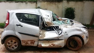 Latest Car Accident of Maruti Suzuki Ritz in India - Road - Crash - Compilation - Auto - 2016 - 2017