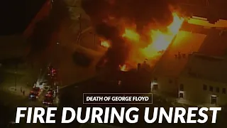 George Floyd death: Multiple fires break out in Minneapolis during violent protests