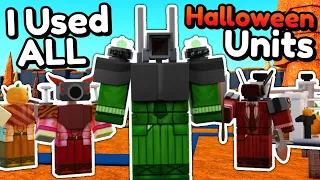 I Used ALL Halloween Units... (Toilet Tower Defense)