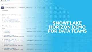 Snowflake Horizon Demo For Data Teams