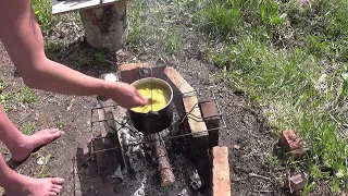 Кулинарный видеоблог из заброшенной деревни. "Кулеш турпоходный по-Росомахински" 2023