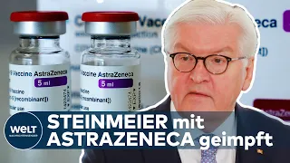 CORONA-IMPFUNG: Bundespräsident Frank-Walter  Steinmeier geimpft - mit AstraZeneca I WELT News