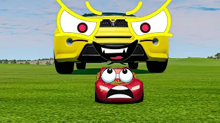 Angry Big Car - Lightning McQueen vs Big & Small Car - BeamNG.Drive