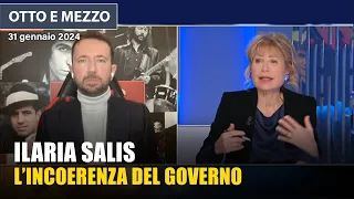 Andrea Scanzi a Otto e Mezzo su Ilaria Salis e l'incoerenza del governo Salvini e Meloni