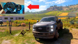 Ford F-450 Off-Road | Forza Horizon 5 | Steering Wheel Gameplay