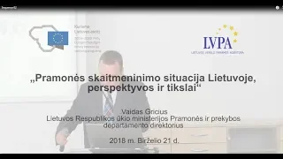 Pramonės skaitmeninimo situacija Lietuvoje, perspektyvos ir tikslai
