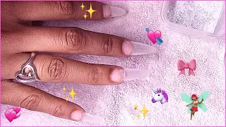 Custom Glitter Mix Acrylic Nails Coffin How To Tutorial Easy for Beginners