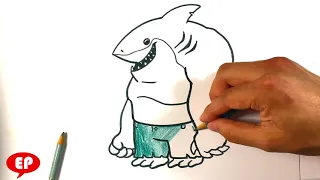 AMAZING How to Draw SUICIDE SQUAD - King Shark