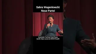 Ausschnitt Sahra Wagenknecht über die neue Partei in Deutschland. #shorts #politik #deutschland