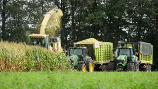 Maishäckseln 2023 / Krone Big X 650 + Deutz + John Deere / LU Meiners