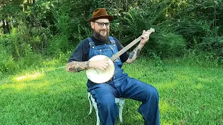 Sitting alone in the moonlight- old bluesey bluegrass song on claw hammer banjo