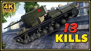 KV-5 - 13 Kills - 1 VS 6 - World of Tanks Gameplay - 4K Video