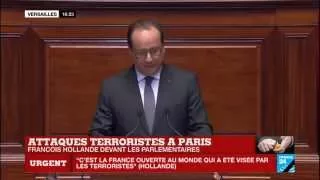 François Hollande : "Nous poursuivrons nos frappes contre l'EI. Aucun répit, aucune trêve"