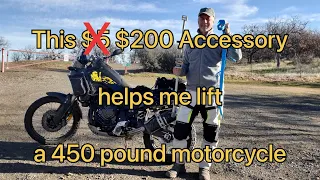 This $200 accessory helps me lift a 450 pound motorcycle￼