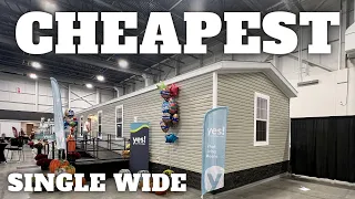 CHEAPEST single wide mobile home I've seen in YEARS! Prefab House Tour