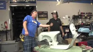 Vespa P200 Restoration - PART 2 - Cables/Wiring/Frame Component Installation