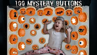 100 Mystery Buttons… Only 1 Will Let You ESCAPE || HALLOWEEN EDITION 👻