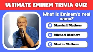 🎤 Eminem Trivia Quiz: How Well Do You Know Slim Shady? 🎤