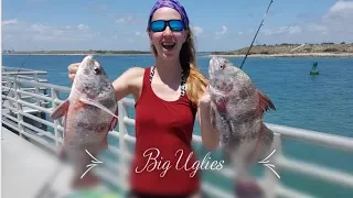 Catching Keeper Black Drum from the Jetty