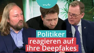 Verblüffend echt: Hofreiter, Kühnert und Ramelow reagieren auf ihre Deepfakes | Voss & Team | MDR