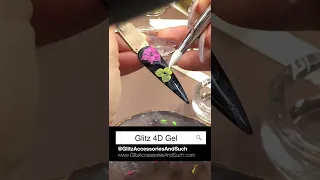 Summer Flower Nail Design - Easy 3D Flower with 4D Gel