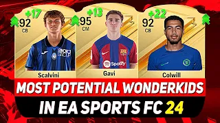 EA FC 24 WONDERKIDS 👶 ✸ BEST YOUNG PLAYERS IN CAREER MODE! ft. GAVI, COLWILL, SCALVINI... etc