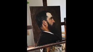 Painting Claude Monet 🤵🏻‍♂️ #shorts #artist #art #portrait